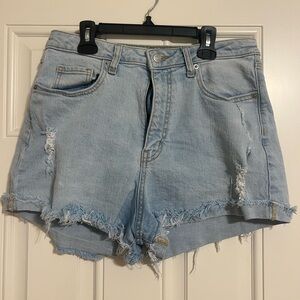 Wild Fable Light Wash Frayed Jean Shorts